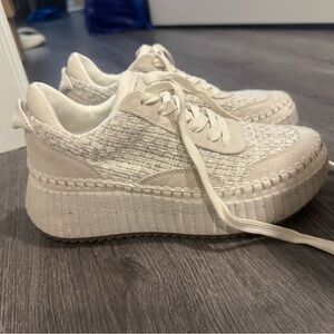 Women's Cream Platform Sneakers